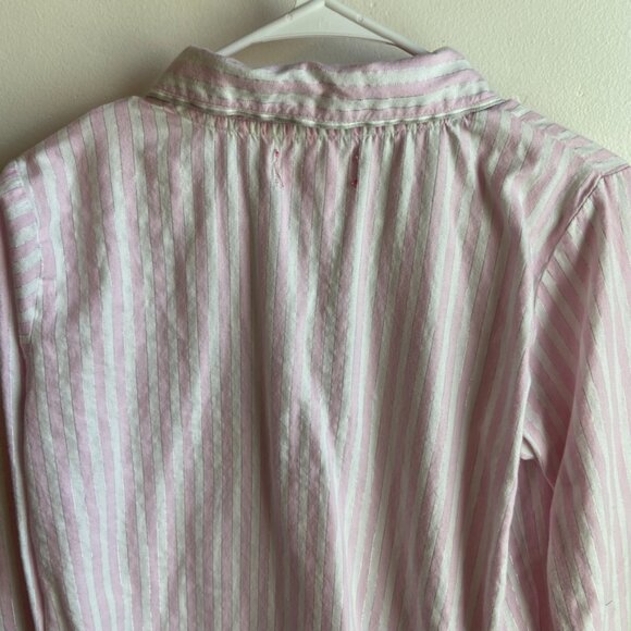 Victoria's Secret Pink & White Striped Long Sleeve Pajama Shirt - Picture 6 of 6
